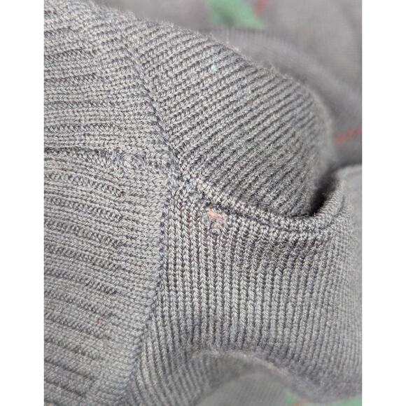 PRINGLE OF SCOTLAND Womens Sweater - Gray/Green, Argyle, Lambswool, Size M - Picture 6 of 6